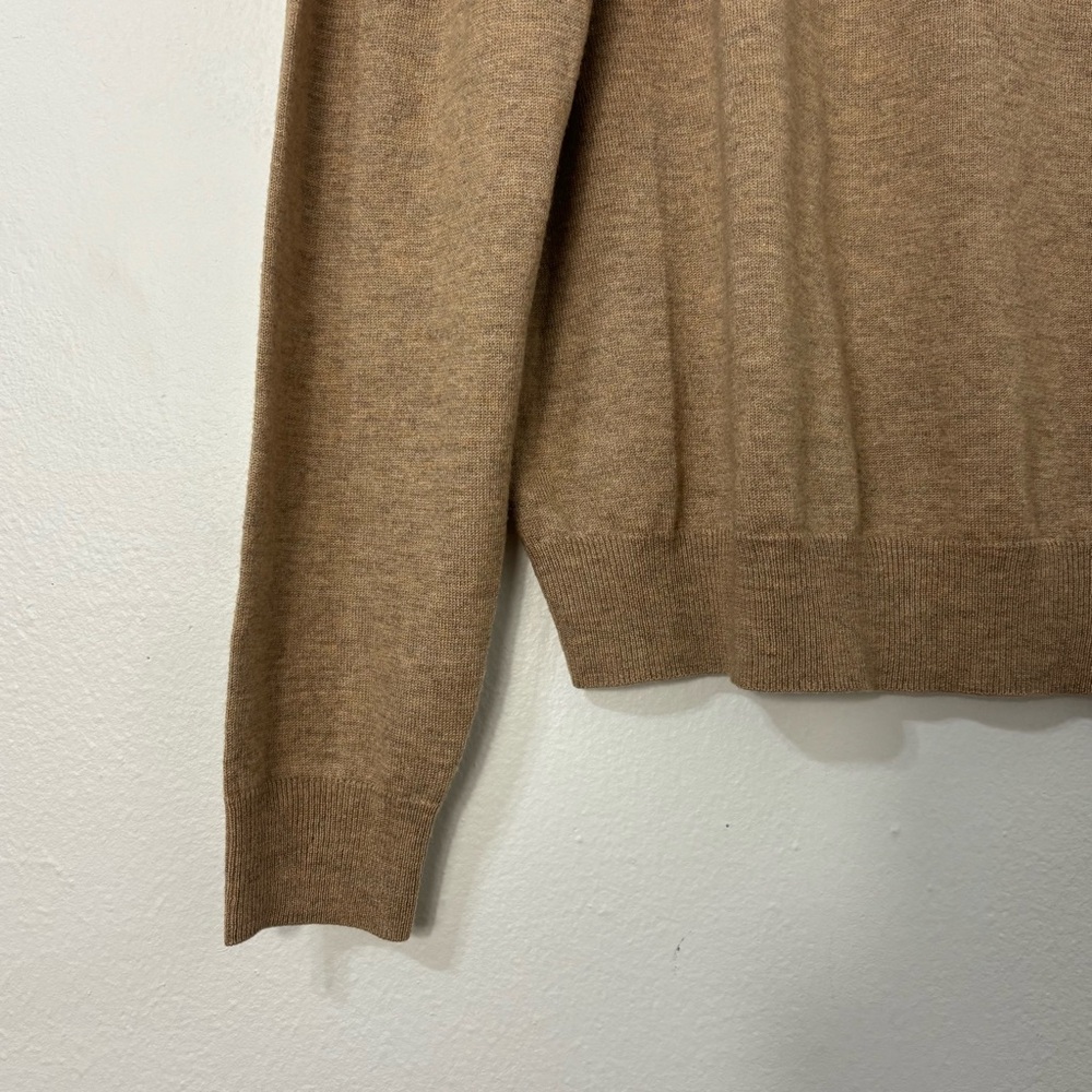 Merino Wool/Silk Mens Mock Neck Sweater Minimalist Preppy Grandpacore Old Money - Picture 3 of 11